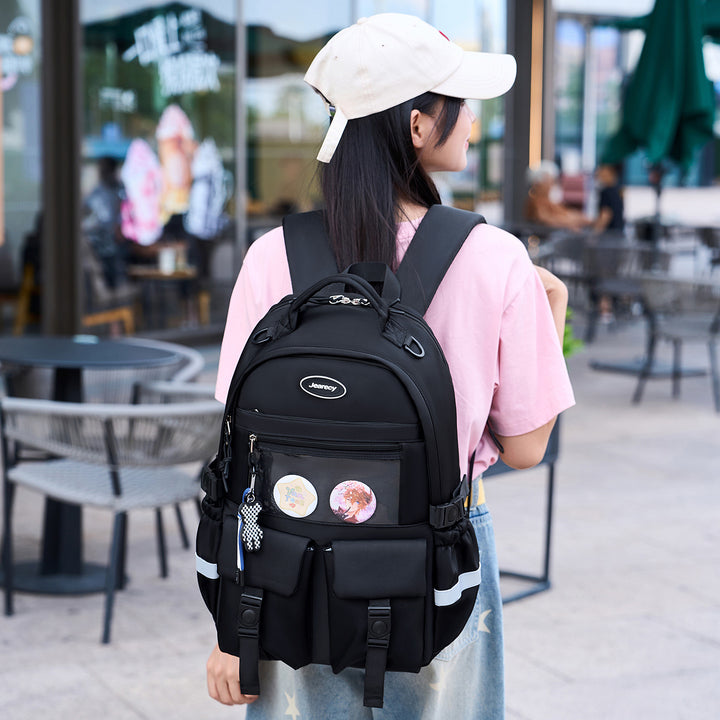 Versatile Cartoon-Embellished Casual Backpack Stornfield