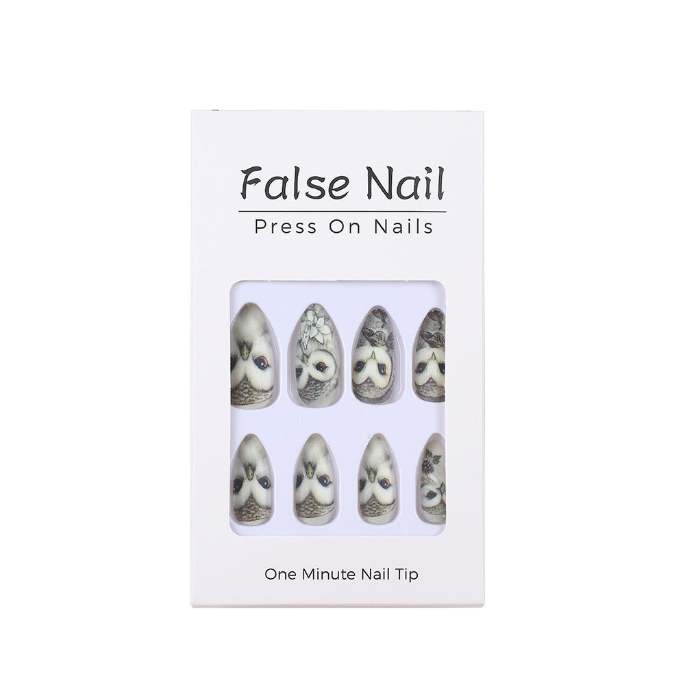 Artificial nails with owl design Stornfield