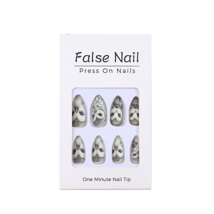 Artificial nails with owl design Stornfield