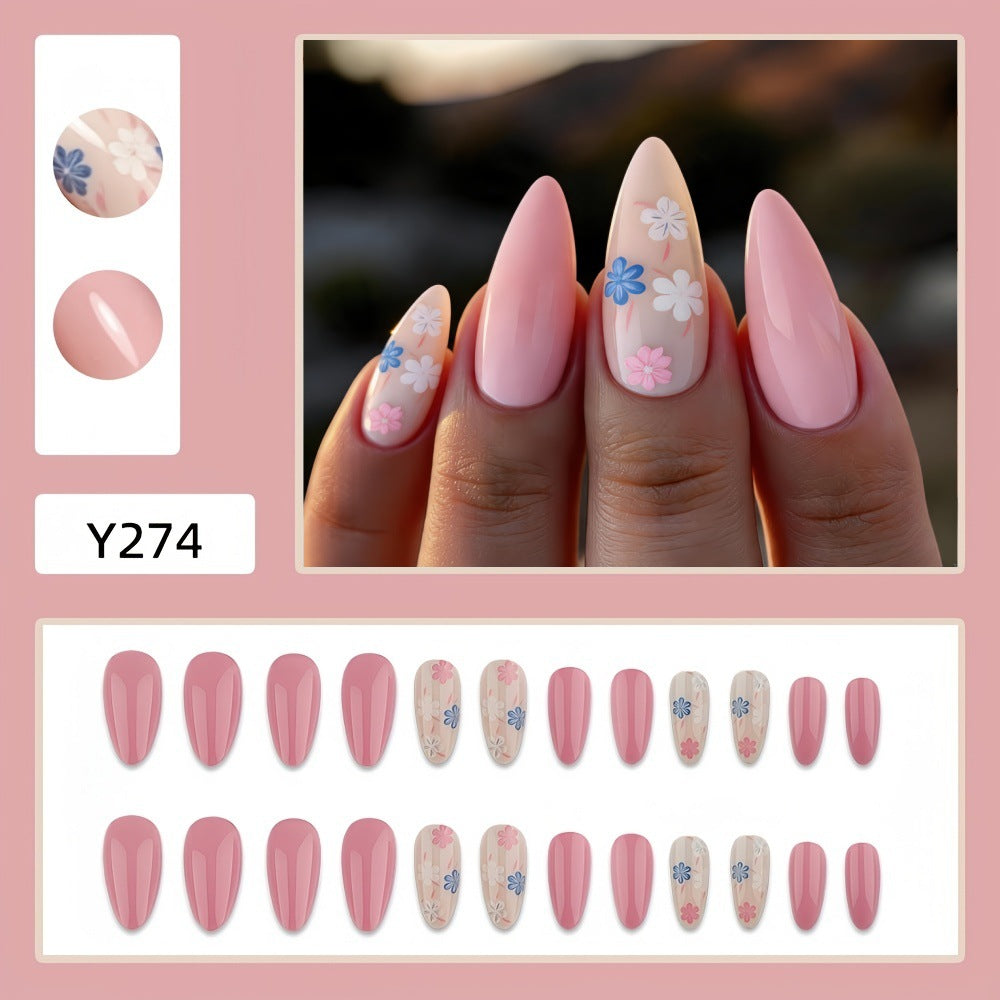 Artificial Nails in Elegant Flower Design Stornfield