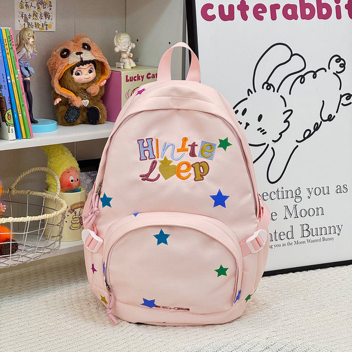 Fun Star Patterned School Backpack