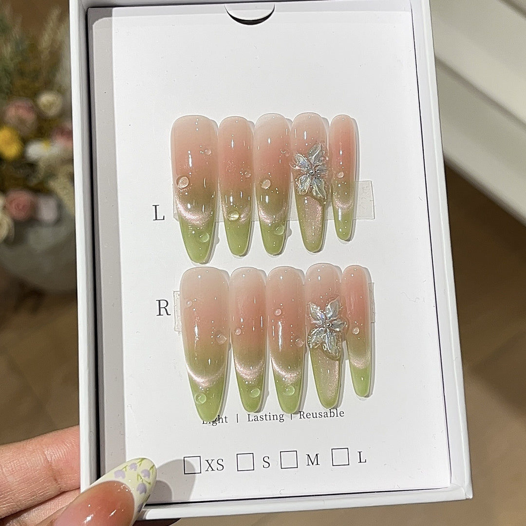 Glittering Stiletto Nail Art Extensions