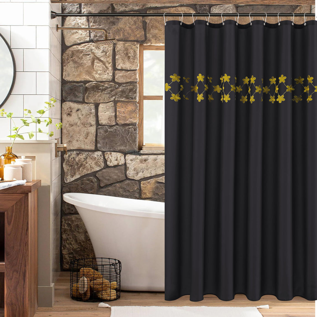 Floral Embellished Shower Curtain Stornfield