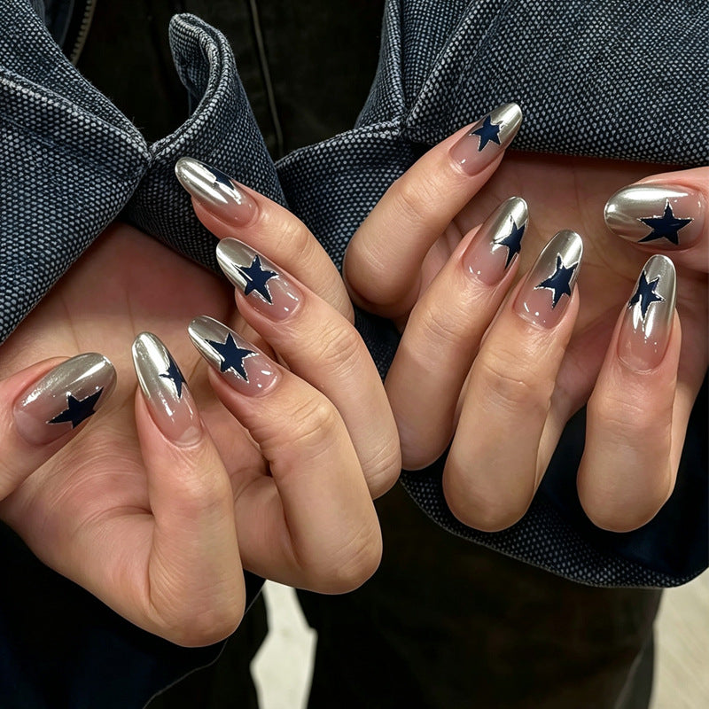 Art nail set with stylish star motifs Stornfield