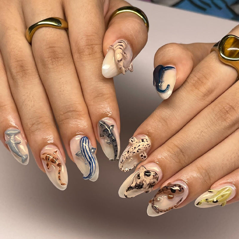 Artistic Themed Press-On Nail Art Set Stornfield