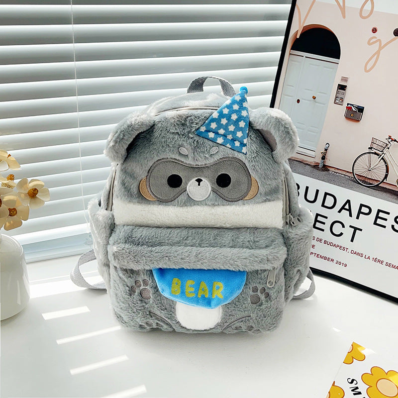 Plush backpack with cute bear motif Stornfield