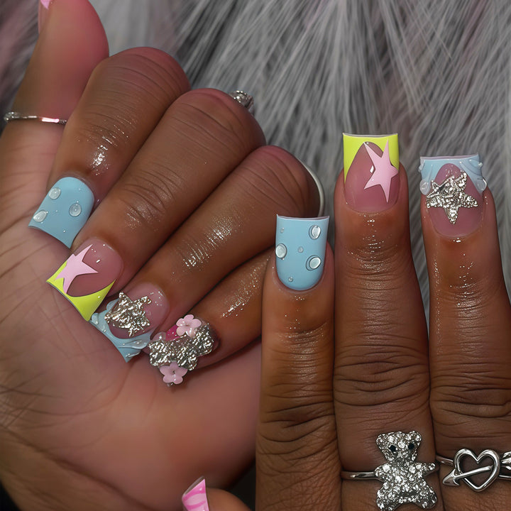 Artistic Themed Press-On Nail Art Set Stornfield
