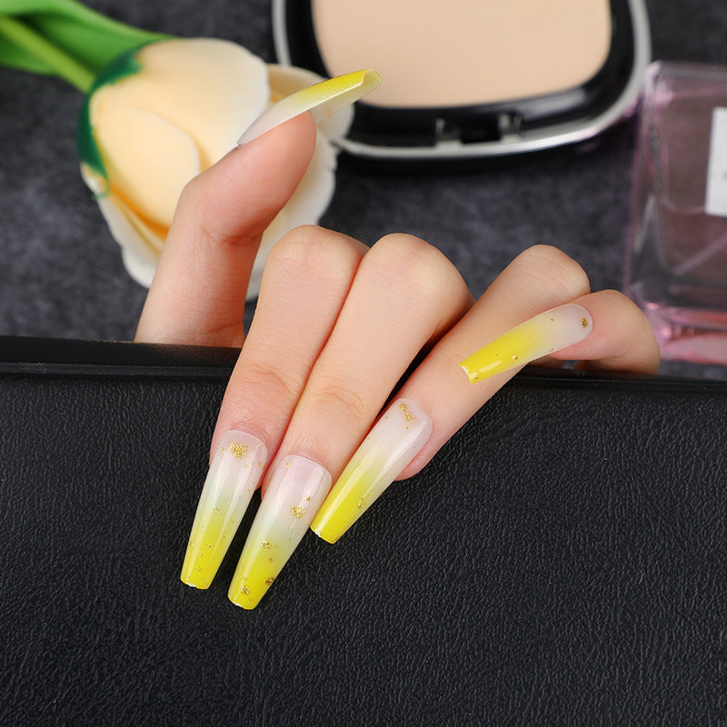 Elegant artificial nails with gold accents Stornfield