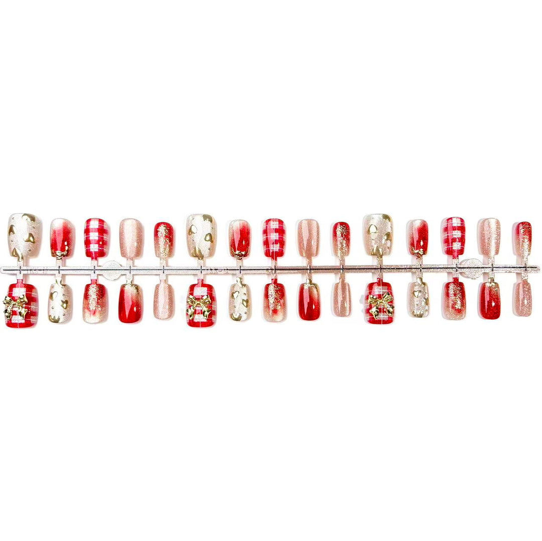 Stylish Festive Press-On Nail Set