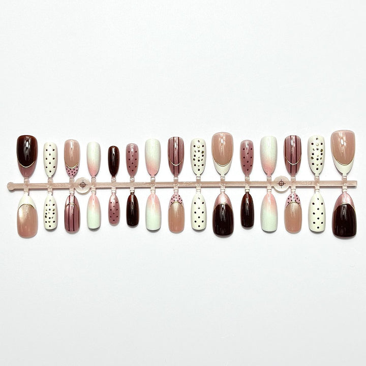 Elegant Press-On Nail Design Set Stornfield