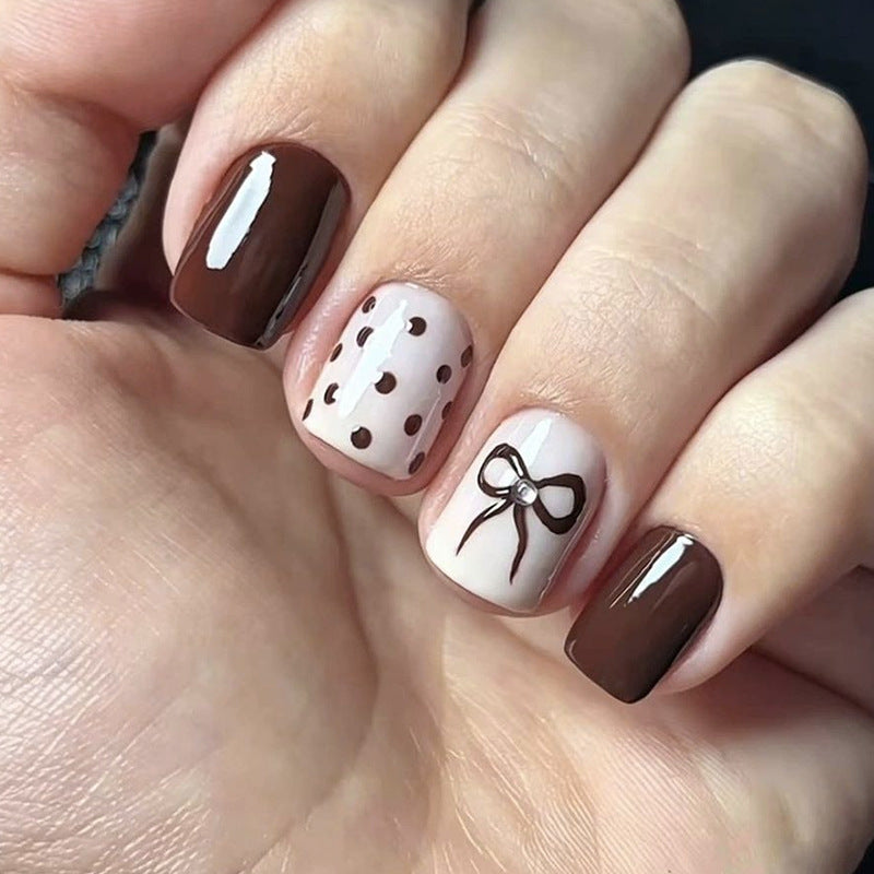 Elegant Bow-Themed Nail Art Set Stornfield