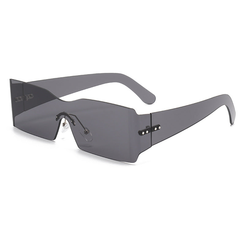 Women's futuristic fashion sunglasses with transparent frame Stornfield
