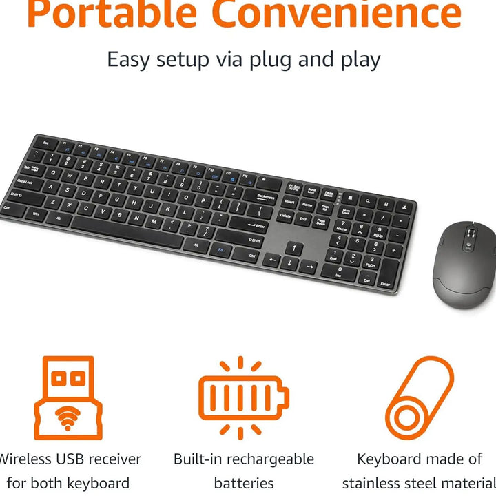 Ergonomic Wireless Keyboard and Mouse Set Stornfield
