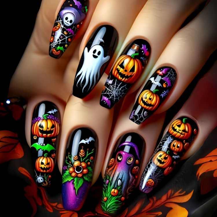 Halloween-Themed Nail Art Stornfield