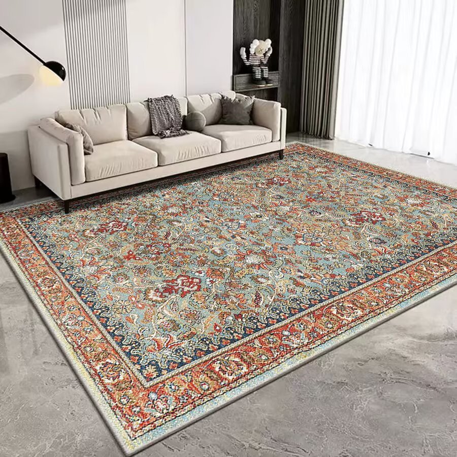 Vintage Floral Patterned Area Rug Stornfield
