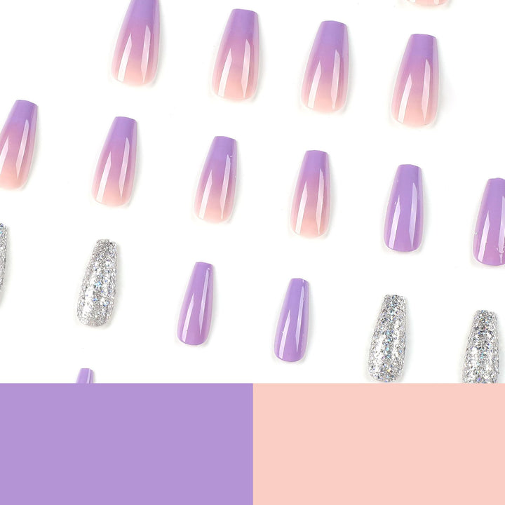 Artistic Nail Extensions with Glitter Design Stornfield