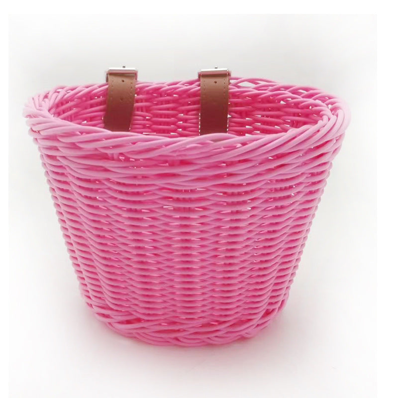 Decorative Woven Storage Basket with Leather Handles Stornfield