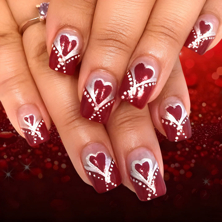 Heart-Themed Gel Nail Art Set Stornfield