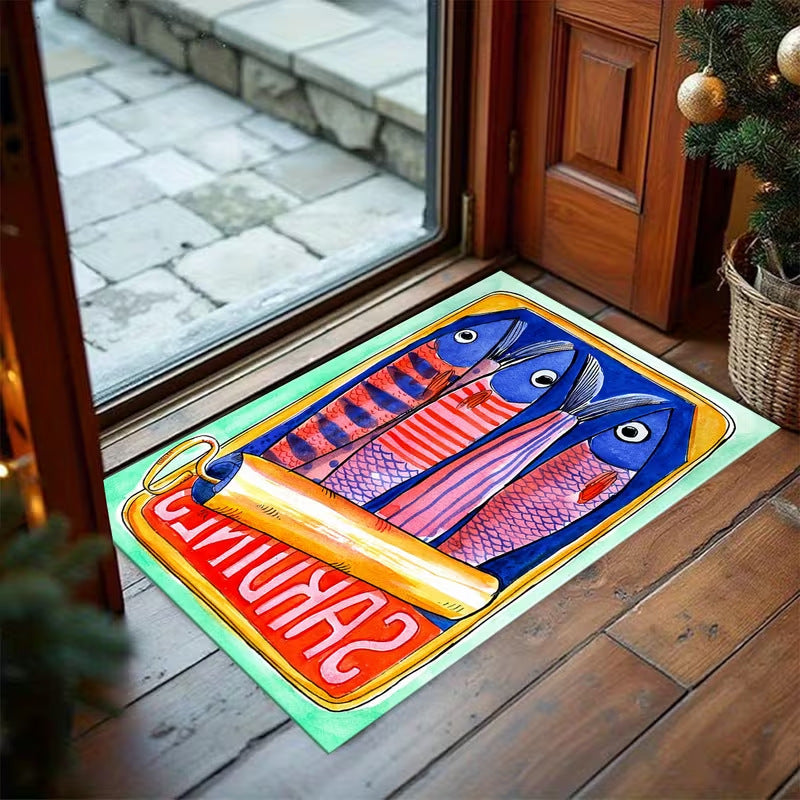 Artistic Fish-Themed Entrance Mat