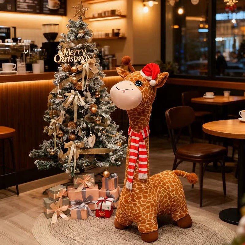 Life-Size Standing Plush Santa Decoration with Embroidered Face & Weighted Base Stornfield
