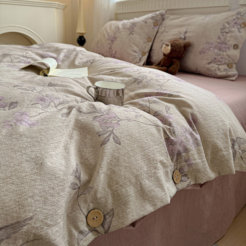 Elegant Floral Patterned Duvet Cover Set