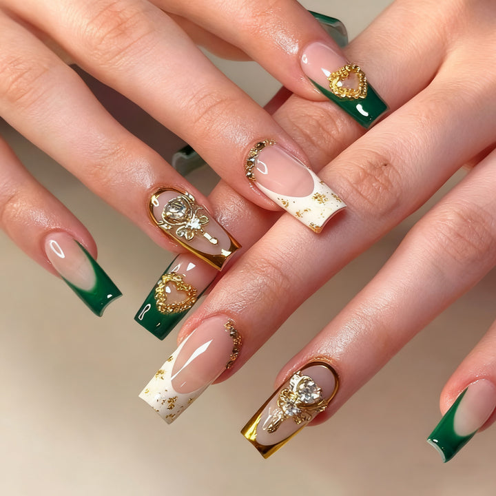 Luxurious Acrylic Nail Art Enhancements with Gem Accents Stornfield