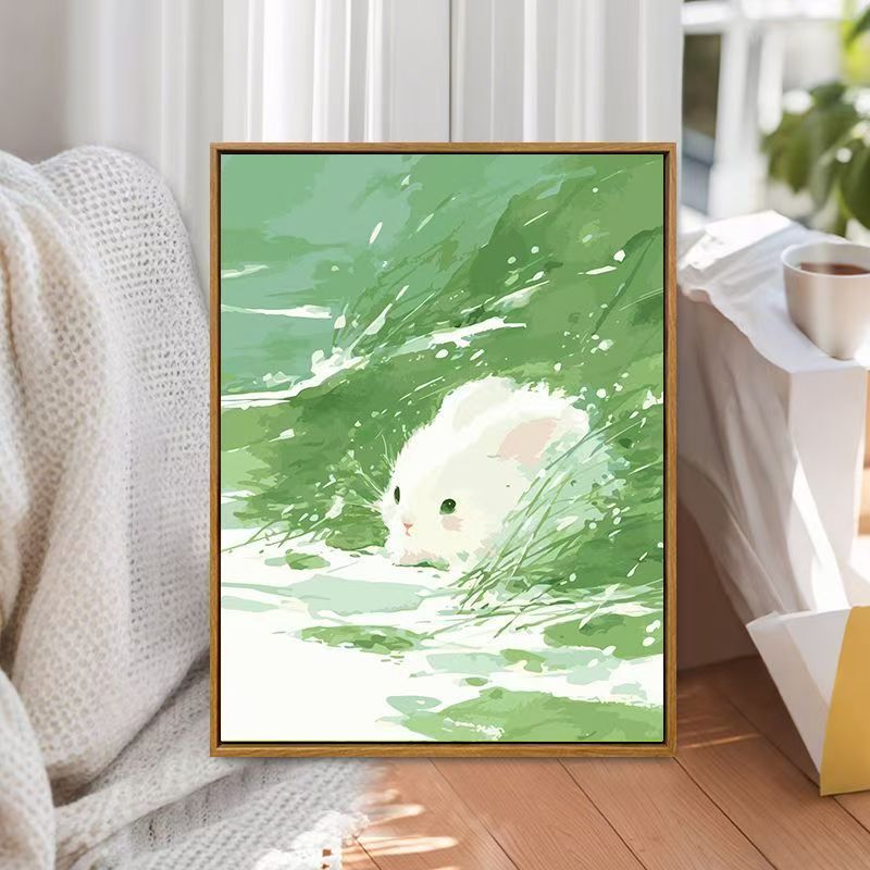 Whimsical Bunny Illustration Canvas Art Stornfield