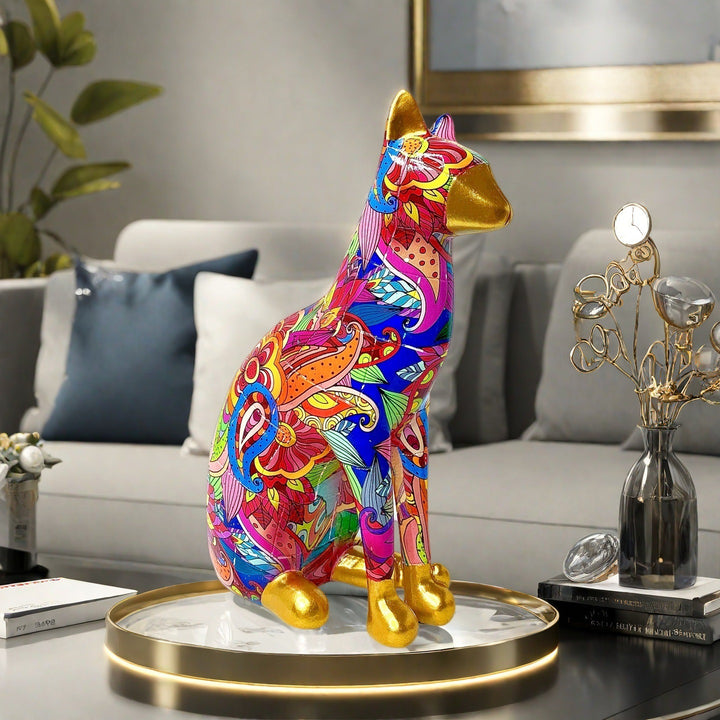 Decorative cat statue in modern art style Stornfield