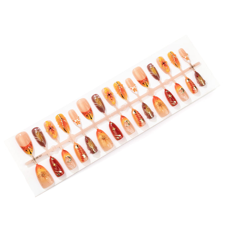Artistic Nail Art Kit with Autumn-Inspired Designs Stornfield