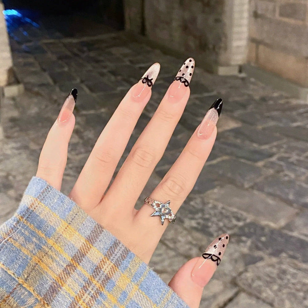 Stylish Press-On Nail Set with Artistic Patterns Stornfield