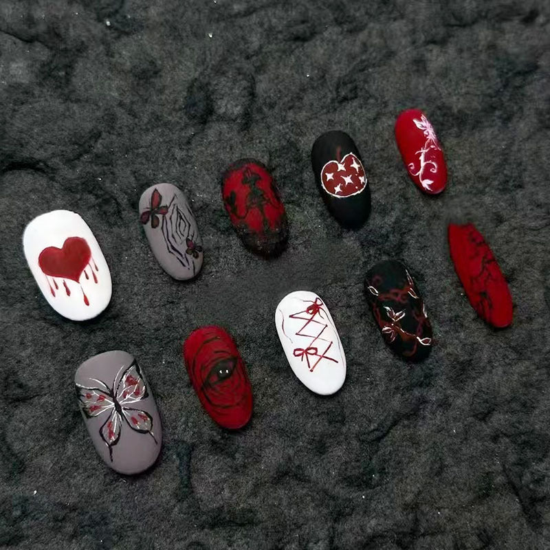Whimsical Bunny-Themed Press-On Nail Art Set Stornfield