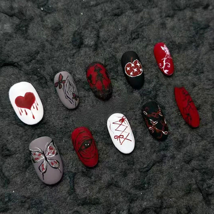 Whimsical Bunny-Themed Press-On Nail Art Set Stornfield