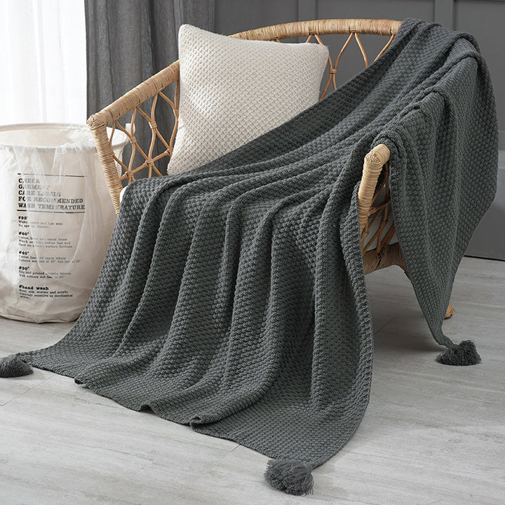 Ladies Elegant Waffle Structure Blanket Stornfield