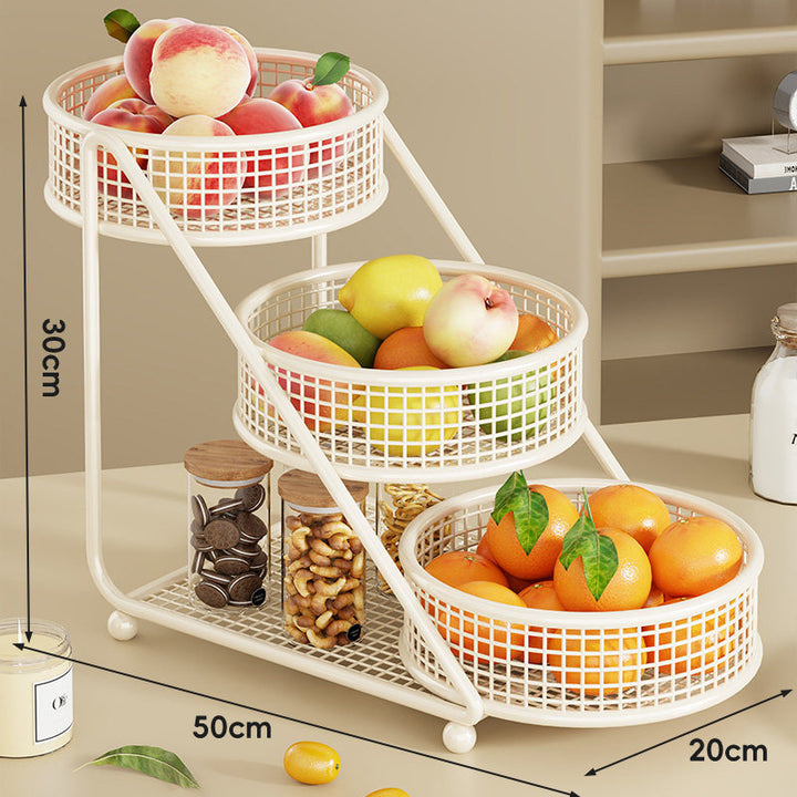 Tiered Countertop Mesh Fruit and Pantry Organizer Stand