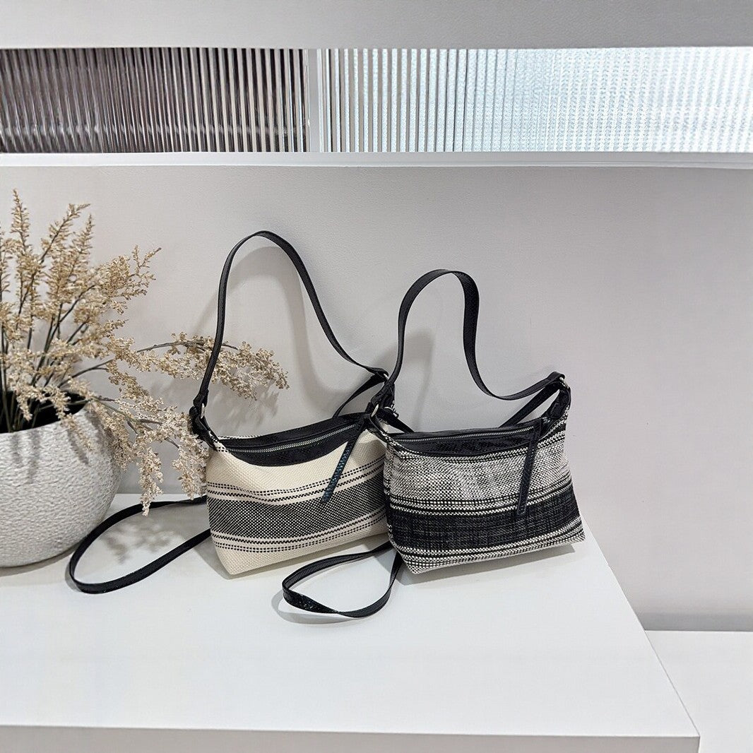 Textured Woven Crossbody Bag