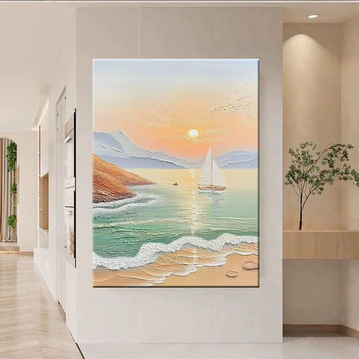 Scenic Coastal Landscape Canvas Art