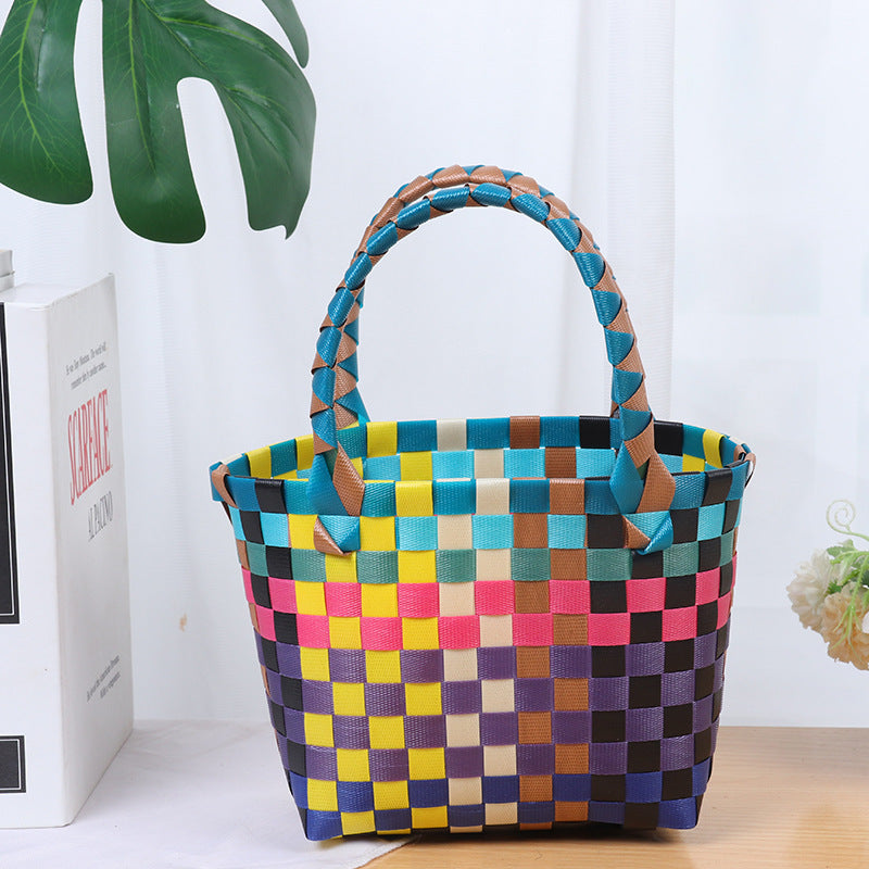 Colorful woven shopping bag Stornfield