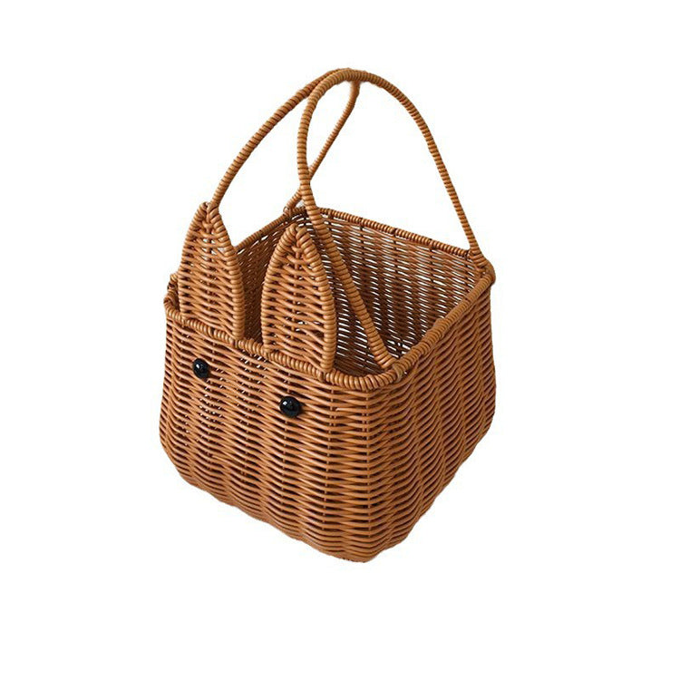 Cute Bunny-Shaped Woven Storage Basket Stornfield