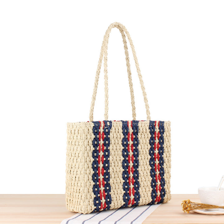 Beach bag in modern design with decorative stripes Stornfield