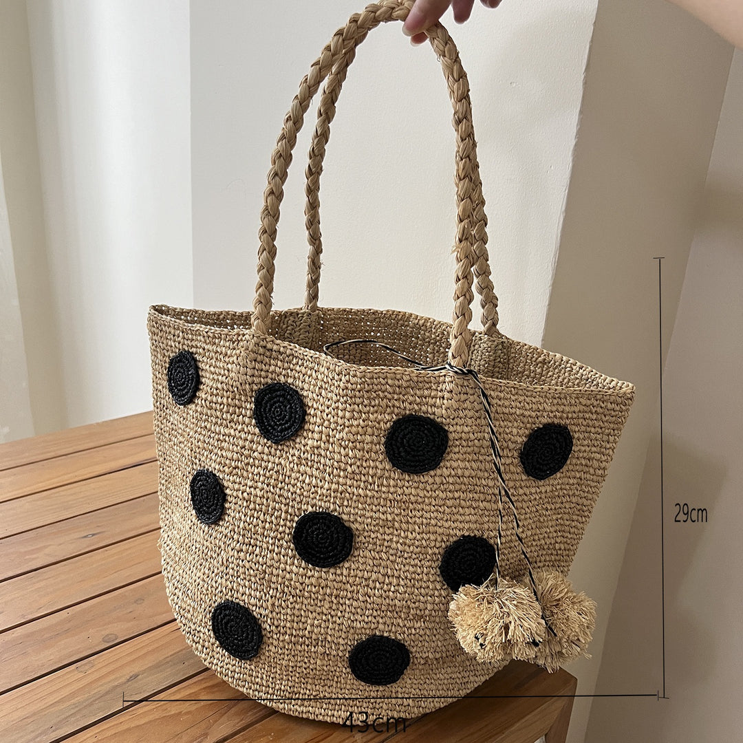 Handmade basket bag with braided handle Stornfield