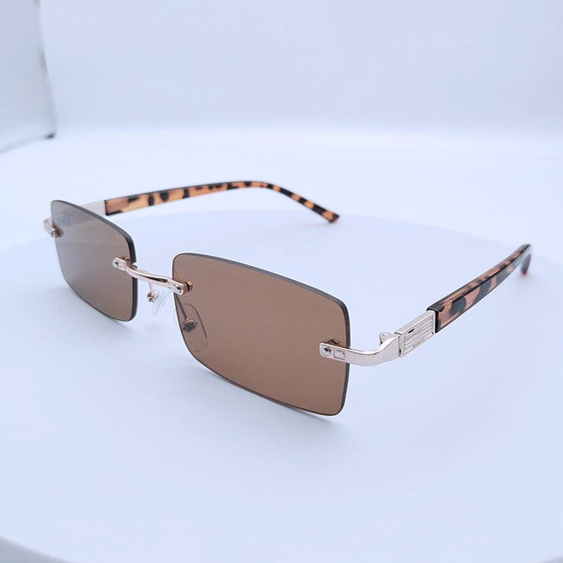 Women's fashionable rectangular sunglasses with unique design feature Stornfield