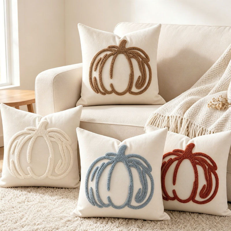 Decorative Pumpkin-Shaped Cushion