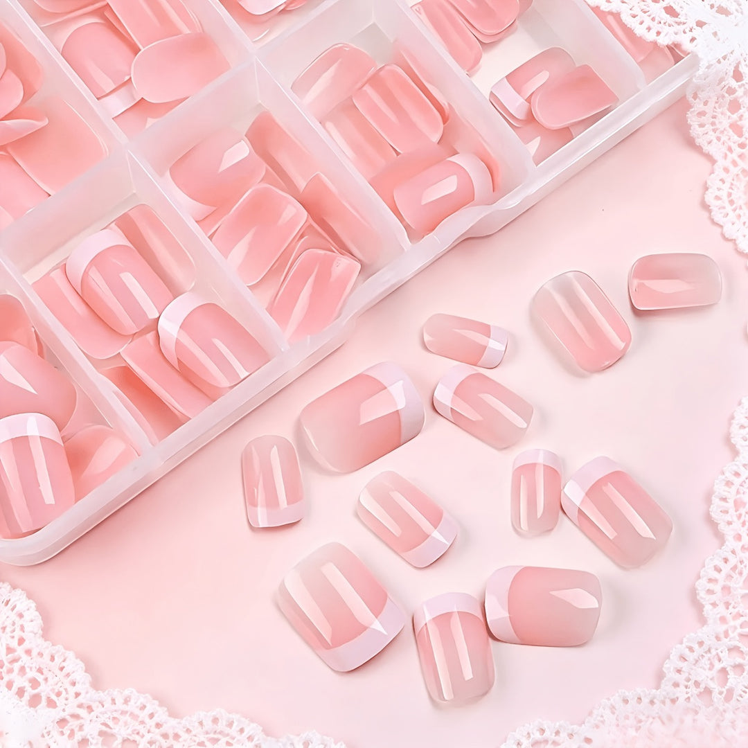 French Tip Press-On Nail Art Set Stornfield