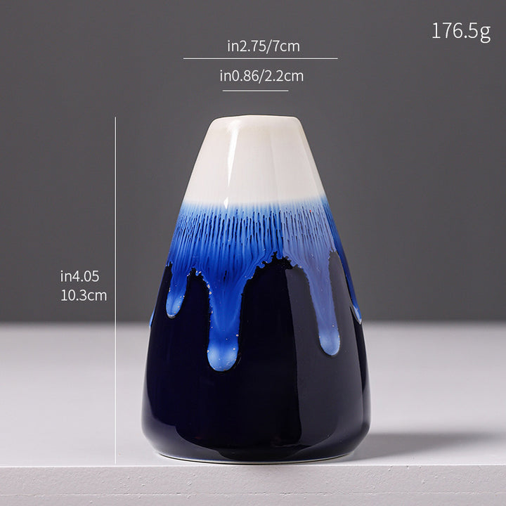 Artistic Glazed Ceramic Teardrop Vase