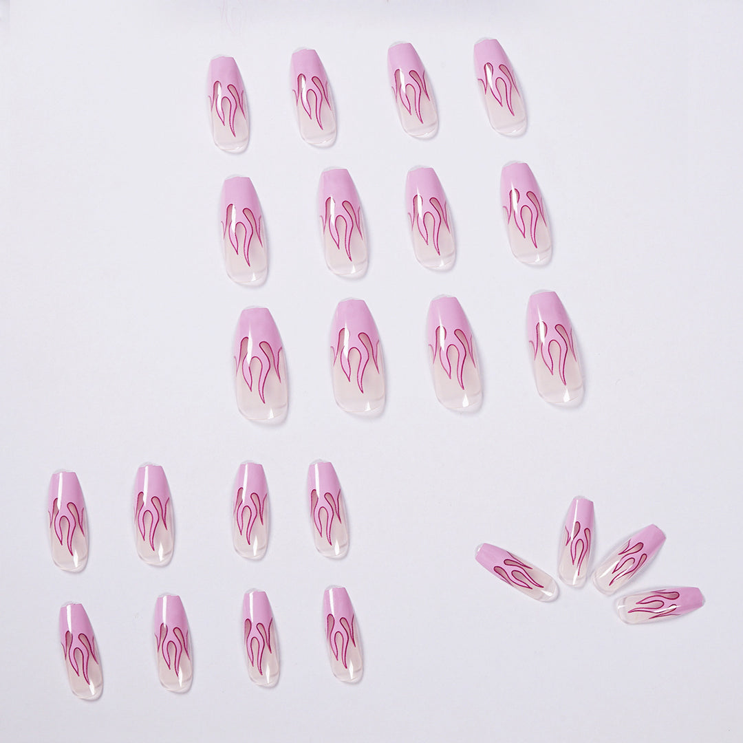 Flame design artificial nails Stornfield