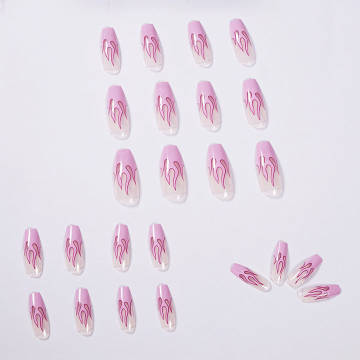 Flame design artificial nails Stornfield
