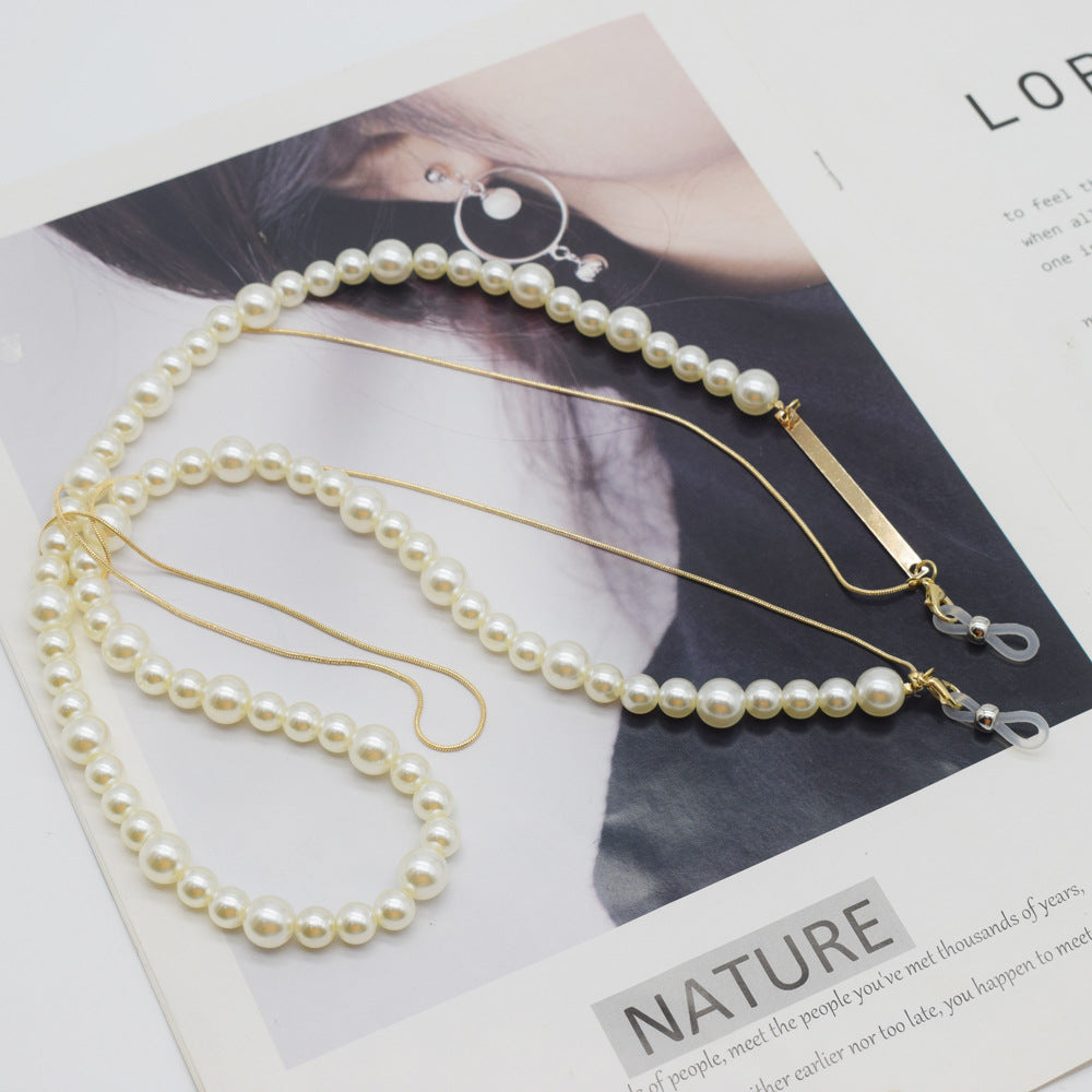 Decorative Pearl-Accented Eyewear Chain Stornfield