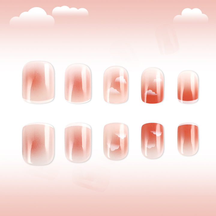 Ombre Cloud Design Press-On Nail Set Stornfield