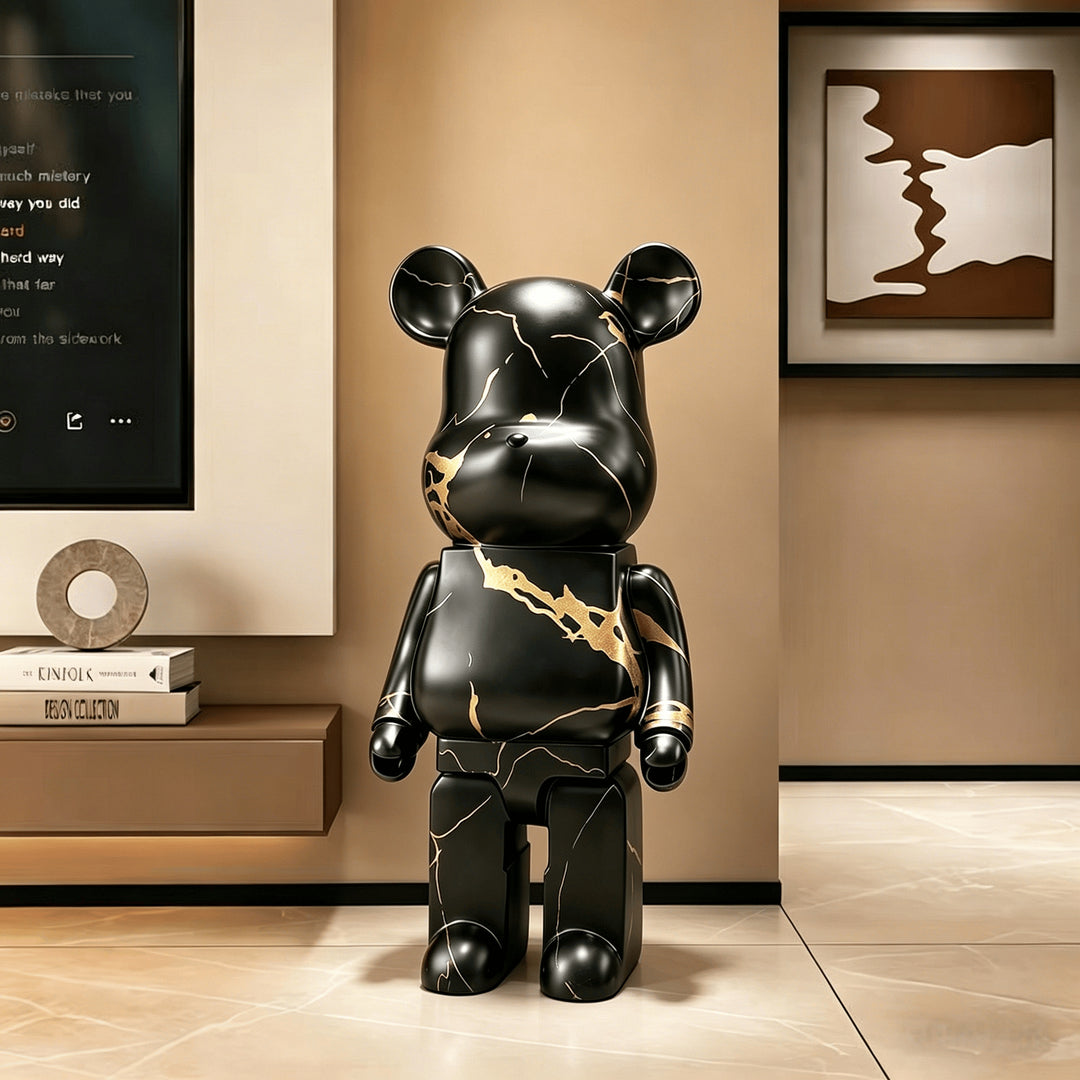 Artistic Bear Figurine for Indoor Home Display