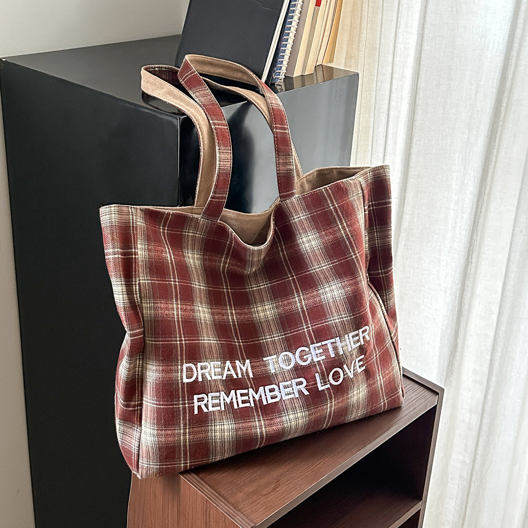 Plaid Patterned Tote Bag Stornfield